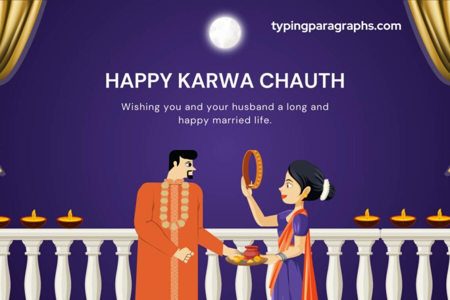 "Women performing Karva Chauth puja with decorated karva pot, intricate mehndi designs, traditional attire, sweets and fruits for sargi, full moon in evening sky, exchanging gifts, married couple blessings, festive meals, and joyful celebrations"